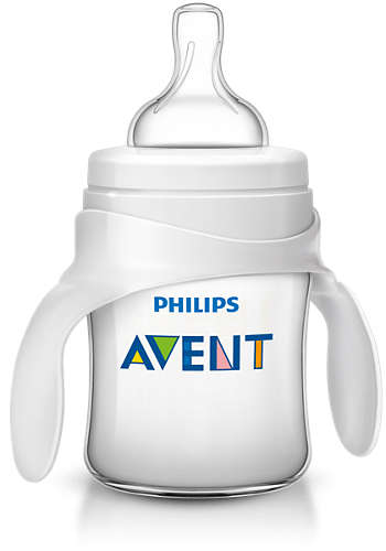 Набор обучающий Philips AVENT Classic+ От бутылочки к чашке, мягкий носик,  4m+, 125 мл 