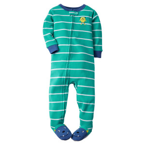 Комбинезон - пижама Carter's Монстрик, с тормозами, на молнии, хлопок, 6-18м