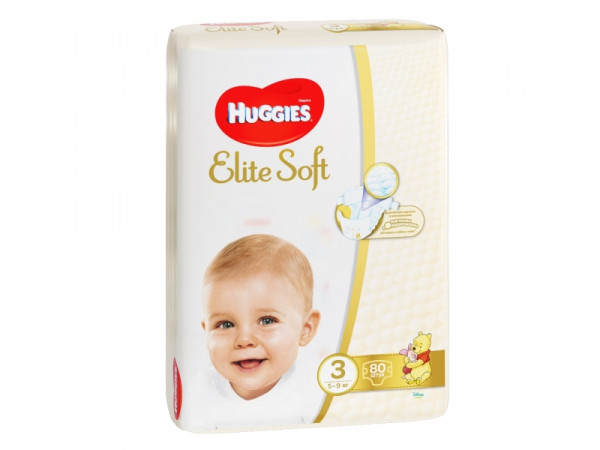 Подгузники Huggies Elite Soft №3 (5-9кг) 80шт.