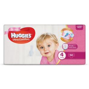 Подгузники Huggies Ultra Comfort Girl №4 (8-14 кг) 50шт., для девочек