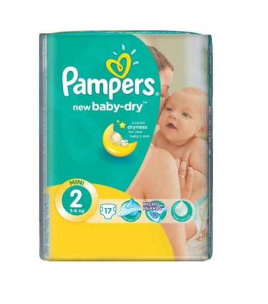 Подгузники Pampers New Baby Dry №2  (3-6 кг), 17 шт.