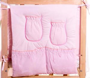 Детское постельное белье Qvatro Ellite Мишка спит на облачке, розовый, постельный комплект: 8 элементов