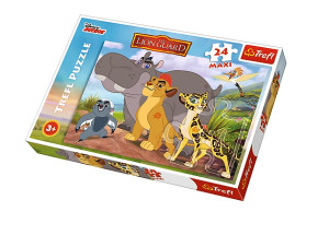 Пазла для малышей Trefl Maxi Отважные охотники, Disney Король лев, 24 элемента