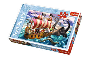 Детская головоломка-пазл Trefl Морской бой, 100 элементов