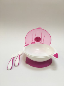Набор столовый MumLove R83774: тарелка с крышкой, вилка, ложка