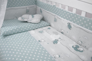 Детское постельное белье Twins Premium Modern Зайчата, постельный комплект: 9 элементов