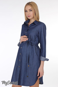 Платье - рубашка для беременных Dareece ЮЛА МАМА, для кормления, темно-синий
