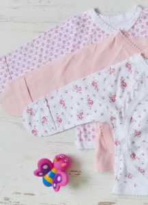 Комплект распашонок для новорожденного УттиПутти, для девочки, р.54-62, 100% хлопок