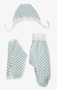 Комплект одежды для новорожденного УттиПутти, трикотажный, 100% хлопок, 3 элемента 
