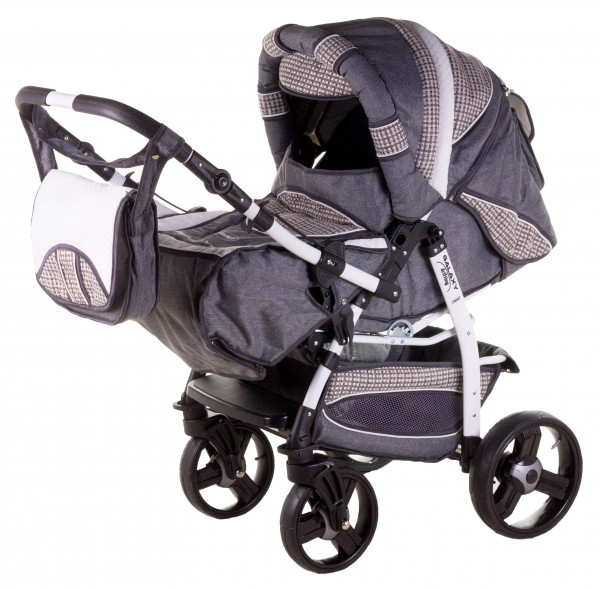 Коляска-трансформер Adamex Galaxy Drifting, с поворотными колесами