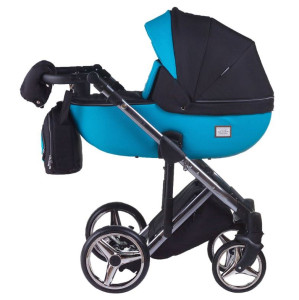 Коляска универсальная Adamex Lucianо Polar Graphite 2 в 1, хромированная рама