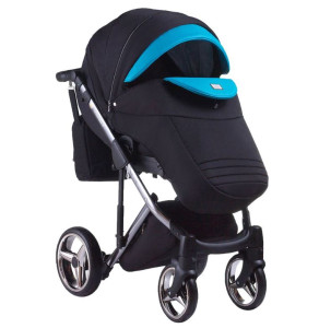 Коляска универсальная Adamex Lucianо Polar Graphite 2 в 1, хромированная рама