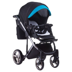 Коляска универсальная Adamex Lucianо Polar Graphite 2 в 1, хромированная рама