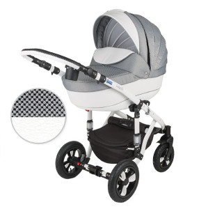 Коляска универсальная Adamex Galactic Eko, кожа,  2 в 1