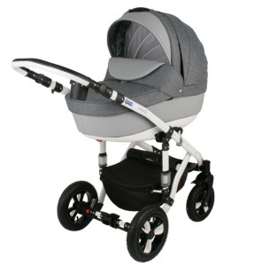 Коляска универсальная Adamex Galactic Eko, кожа,  2 в 1