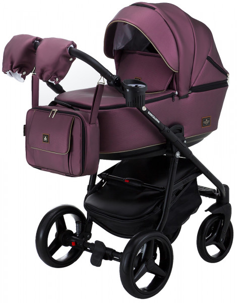 Коляска универсальная Adamex Barcelona 2 в 1, кожа 100%