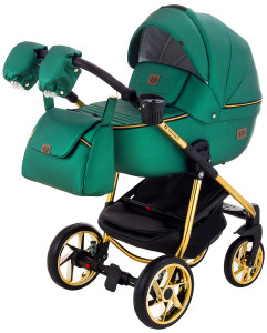 Коляска универсальная Adamex Hybryd Plus Polar 2 в 1, кожа 100%