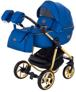 Коляска универсальная Adamex Hybryd Plus Polar 2 в 1, кожа 100%