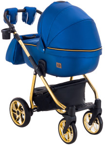 Коляска универсальная Adamex Hybryd Plus Polar 2 в 1, кожа 100%