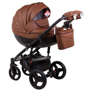 Универсальная коляска Adamex Monte Deluxe Carbon Кожа 2 в 1