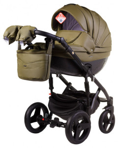 Универсальная коляска Adamex Monte Deluxe Carbon Кожа 2 в 1
