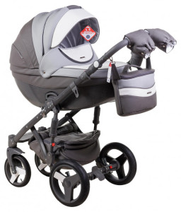 Универсальная коляска Adamex Monte Deluxe Carbon Кожа 2 в 1