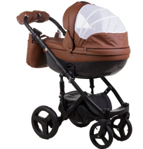 Универсальная коляска Adamex Monte Deluxe Carbon Кожа 2 в 1