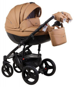 Универсальная коляска Adamex Monte Deluxe Carbon Кожа 2 в 1