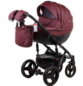Универсальная коляска Adamex Monte Deluxe Carbon Кожа 2 в 1