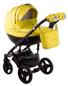 Универсальная коляска Adamex Monte Deluxe Carbon Кожа 2 в 1