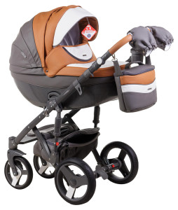 Универсальная коляска Adamex Monte Deluxe Carbon Кожа 2 в 1