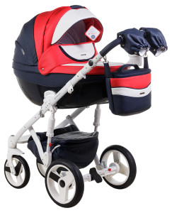 Универсальная коляска Adamex Monte Deluxe Carbon Кожа 2 в 1