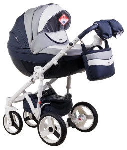 Универсальная коляска Adamex Monte Deluxe Carbon Кожа 2 в 1