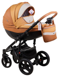 Универсальная коляска Adamex Monte Deluxe Carbon Кожа 2 в 1