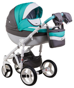 Универсальная коляска Adamex Monte Deluxe Carbon Кожа 2 в 1