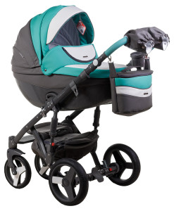 Универсальная коляска Adamex Monte Deluxe Carbon Кожа 2 в 1