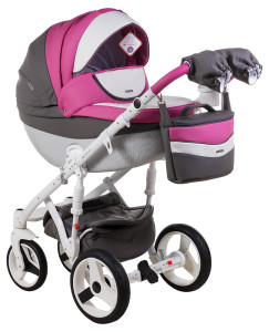 Универсальная коляска Adamex Monte Deluxe Carbon Кожа 2 в 1