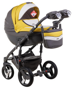 Универсальная коляска Adamex Monte Deluxe Carbon Кожа 2 в 1