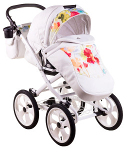 Универсальная коляска Adamex Sofia Кожа 100% 2 в 1, ретро