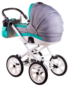 Универсальная коляска Adamex Sofia Кожа 50% 2 в 1, ретро