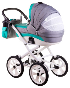 Универсальная коляска Adamex Sofia Кожа 50% 2 в 1, ретро