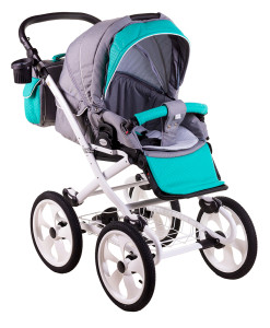 Универсальная коляска Adamex Sofia Кожа 50% 2 в 1, ретро