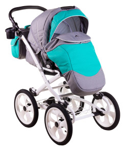 Универсальная коляска Adamex Sofia Кожа 50% 2 в 1, ретро