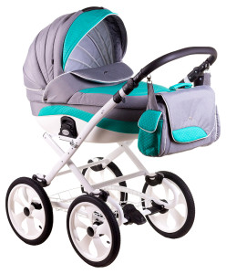 Универсальная коляска Adamex Sofia Кожа 50% 2 в 1, ретро