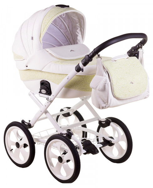 Универсальная коляска Adamex Sofia Кожа 50% 2 в 1, ретро