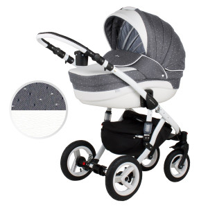 Коляска универсальная Adamex Aspena Кожа 2 в 1