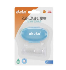 Щеточка силиконовая Akuku A0263-64-65 для зубов и десен, в футляре