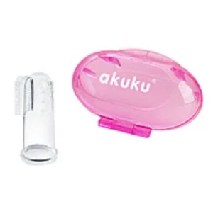 Щеточка силиконовая Akuku A0263-64-65 для зубов и десен, в футляре