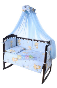 Сменный комплект детского постельного белья ASIK Карапузик, голубой, сменная постель: 3 элемента