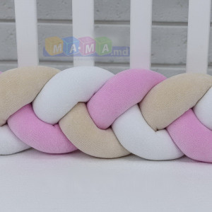 Бортик-косичка Asik в 3 пряди на кроватку, 120 и 180 см